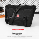 361° Men and women large capacity shoulder bag messenger bag student couple leisure sports outdoor small backpack messenger bag black - Image 2