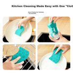 3M Scotch bean dishwashing sponge scouring pad absorbs water to remove grease kitchen rag dishwashing cloth 2 pieces - Image 6
