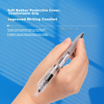 Deli thermal erasable gel pen 0.5mm full needle student fountain pen stationery crystal blue 12 pieces/box GT6 - Image 5