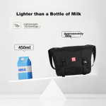 361° Men and women large capacity shoulder bag messenger bag student couple leisure sports outdoor small backpack messenger bag black - Image 4