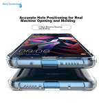 Best Coac for Huawei Mate10 Pro mobile phone case anti-fall large four-corner airbag mobile phone protective cover full edge transparent tpu transfer BC-iP9mini transparent white - Image 5