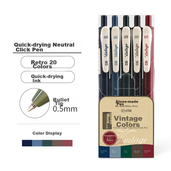 Dianshi pen marker double-head hook pen oil pen waterproof non-fading thick and thin two-head signature pen children's painting graffiti pen set DS-2009E 4 pieces