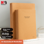 M&G stationery 16K/40 sheets stitched notebook simple life series kraft paper student soft copy office book 4 books APYFK12