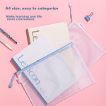 Deli [Super Hot Selling] 5 A4 Metal Double Strong Clip Hard Folders Office Supplies Large Capacity Test Paper Storage File Folder Poetry Recitation Signing Plywood 33296 Blue - Image 6