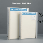 Deli (deli) Xingyun 16K/80 sheets of kraft paper cover notebook notebook notepad high-transparency EVA cover study postgraduate entrance examination single book T1680-P - Image 2