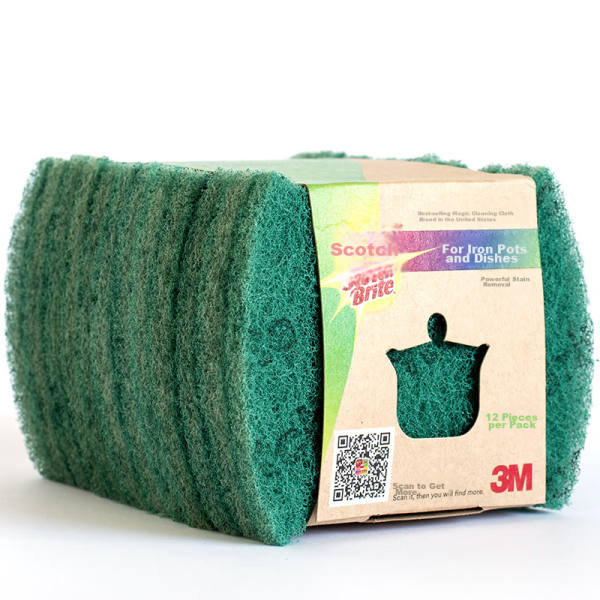 3M Scotch dish cloth sponge scouring pad degreasing rag scouring pad general kitchen universal 12 pieces