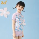 361° children's swimsuit female summer split print cute swimsuit small and medium-sized girls hot spring two-piece swimsuit - Image 5