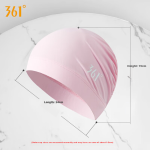361° fabric swimming cap professional swimming cap for women with long hair and ear protection comfortable and not tight head enlarged head circumference fashionable hat - Image 2