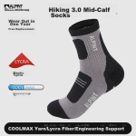 ALPINT MOUNTAIN Elmont outdoor hiking socks men's professional mountaineering socks CoolMax socks thick quick-drying breathable sports socks