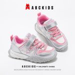 ABC KIDS children's shoes children's versatile shiny sports shoes children's breathable and lightweight German training shoes casual shoes 3070 white gray rose 28 - Image 2