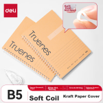 Deli B5 flying disc buckle loose-leaf gray horizontal line book 60 sheets middle school students postgraduate entrance examination notebook HB560