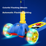 Angelamiao children's scooter portable foldable scooter 2-10 years old big child scooter flashing wide wheel skating wide wheel - Image 3