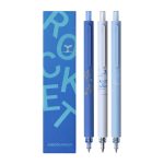 [Essential for back to school] KACO Jingdian neutral pen high-value water pen 0.5mm black push-sign pen brush pen winter snow rabbit 3 pieces/set - Image 8