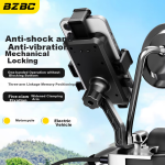 BZBC electric car mobile phone holder motorcycle takeaway rider express second lock mobile phone holder pedal battery car navigation holder riding equipment accessories rearview mirror - Image 9