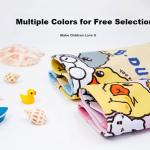 B.Duck little yellow duck children's cloth swimming cap for boys and girls with long hair, comfortable and not tight on the head, cute cartoon and quick-drying swimming equipment - Image 4