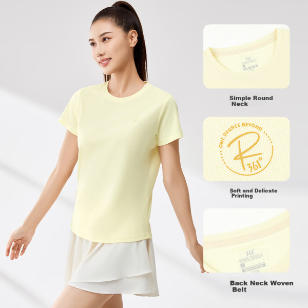 361° short-sleeved women's trendy T-shirt ladies summer new quick-drying clothes sports running yoga clothes 662424126H-8