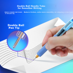 Dianshi Space Capsule Press Gel Pen High Value 0.5mm Black Bullet Student Examination Pen Space Capsule Signature Pen [Pink Rod] 1 Pen 2 Cores - Image 4
