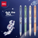 Deli full needle tube neutral pen 0.5mm large capacity disposable water pen signature pen black 12 pieces/box A426