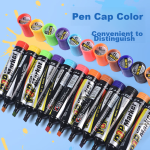 Deli thick head refillable ink marker oily big head logistics express office marker blue 10 pieces/box S552 - Image 6