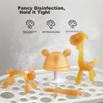 COOKSS baby teether molar chew stick baby chew glue small mushroom teether anti-sucking hand silicone toy 3-piece set - Image 4