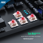 AOC GK410 + MS100 mechanical keyboard and mouse set wired keyboard and mouse set game office computer notebook keyboard full size black red axis - Image 4