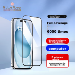 ALittleFlower is suitable for Apple 15promax tempered film iphone15max mobile phone film anti-fall anti-fingerprint HD full screen full coverage film enhanced version Zeiss lens cleaning paper 3 pieces - Image 7
