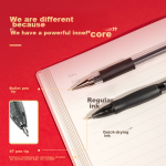 Deli large capacity gel pen signature pen 4 times writing office stationery 1600 meters giant writing 0.5mm bullet head black 20 pieces/box 33003 - Image 5