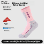 ALPINT MOUNTAIN Elmont outdoor hiking socks men's professional mountaineering socks CoolMax socks high tube quick-drying breathable sports socks