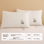 CROWN soybean pillow cervical pillow class A antibacterial adult home student nap hotel medium and high pillow pillow core one pair - Image 2