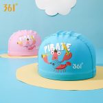 361° Children's Swimming PU Cap for Boys and Girls Cute Cartoon Printing Professional Comfortable Non-Squeezing Swimming Cap - Image 4