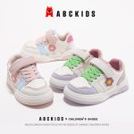 ABC KIDS children's sneakers autumn girls' casual shoes trendy white purple green size 31 [inner length 190 suitable for foot length 185]