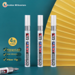 Deli 1.5mm thin rod tire repair paint pen marker marker highlighter signature sign-in hand-painted graffiti Qingming stone tablet inscription pen waterproof 12 pieces/box S576 black - Image 2