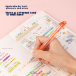 Deli S01 click gel pen signature pen 0.5mm bullet head click pen fountain pen set 10 pens 10 refills 33514 - Image 6