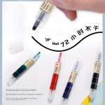 Deli 0.7mm black gel pen fountain pen signature pen office supplies frosted rod 12 pieces/box - Image 6