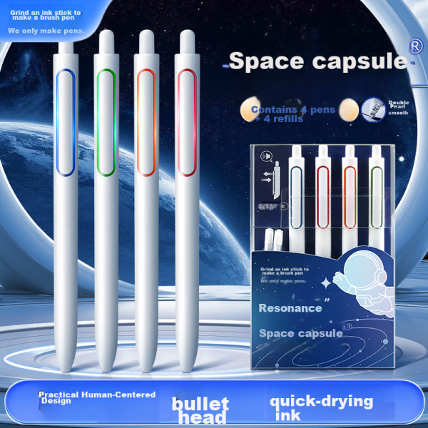 Deli straight liquid pen 0.5mm full needle neutral pen signature pen ballpoint pen water pen office supplies black 30 pieces/box black 33966