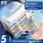 M&G subject classification portable document bag elementary school student zipper bag homework subject storage book bag double layer mesh 5 pieces ADM945A6 - Image 2