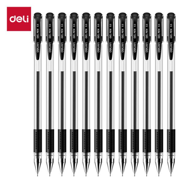 Deli (deli) black oily thick head marker pen logistics big head pen signature pen marker pen office supplies 10 pieces/box S550