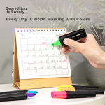 Deli (deli) asked the sky double-headed 6-color fluorescent pen student exam review mark key mark mark pen handbook note hand copy newspaper graffiti painting S749 holiday gift - Image 6