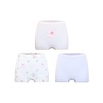 Aimer kids Aimer children's underwear girls modal mid-waist boxer 3-pack female underwear AK123B676 white purple powder 140 - Image 2