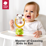 babycare bear dining table rattle baby toy newborn full moon holiday gift soothing hand rattle yellow white - Image 5