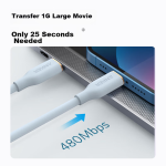 ANKER Anker charging cable Apple mfi certified for iphone12/13/14 mobile phone charger skin-friendly type-c to lightning fast charging data cable 0.9m black - Image 5