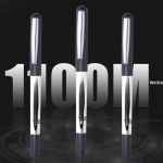 KACO push gel pen transparent pen 0.5mm simple student exam brush pen large capacity quick-drying water pen 5 pieces black - Image 2