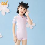 ASK JUNIOR waterproof children's girls pants spring outdoor sports leggings pants big children wear-resistant overalls gray pink 150 - Image 2