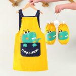 9i9 children's apron summer painting clothes overalls waterproof baby sleeves kindergarten meal reverse wear splash-proof clothes dinosaur A12 - Image 8