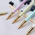 HERO [Children's Day Gift] Fountain Pen 1302D Iridium Pen Student Positive Writing Pen Office Signature Pen Ink Pen Pink (Dark Tip EF Tip) - Image 3