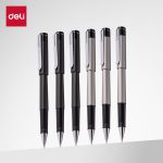 Deli neutral pen signature pen 1.0mm bullet office fountain pen thick line fountain pen black 12 pieces/box S107