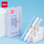 Deli China Aerospace Quick-drying Press Student Gel Pen 0.5mm Full Needle Black 12 Pieces SA281 - Image 2