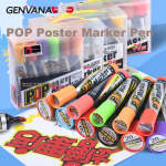 Deli thick head refillable ink marker oily big head logistics express office marker blue 10 pieces/box S552 - Image 3