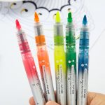 Juvenile companion X magic card ancient style neutral pen high value press brush question signature pen student exam special ST smooth quick-drying black pen core flower shadow and poem 4 packs 3236 - Image 2