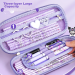 Grade 3, Class 2 [Essential for the start of school] Slanted pen holder, office desktop, large-capacity storage box, dormitory, multifunctional student desktop storage pen barrel, office storage stationery, white - Image 4